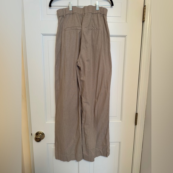 Abercrombie Tailored Linen-Blend Wide Leg Pant- Small - Picture 6 of 7